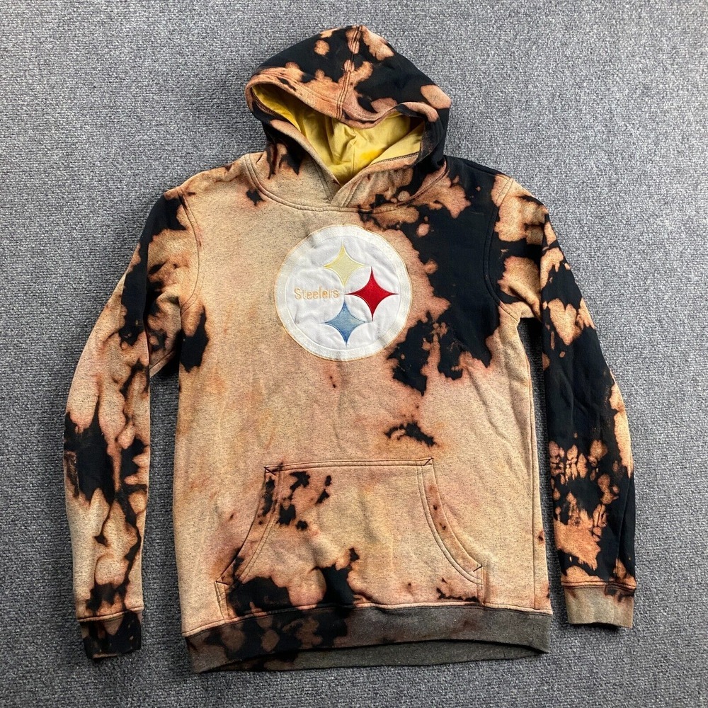 Pittsburg Steelers Hoodie Youth Boys XL Tie Dye‎ Pullover Cotton Blend